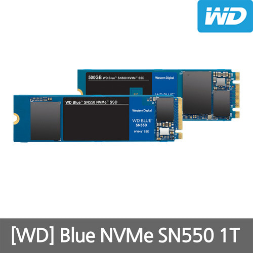 [온라인인증점][WD] Blue SN550 1TB Nvme M.2 2280 SSD하드 컴퓨터용 노트북용(AS 5년보증)(세금계산서발행가능)