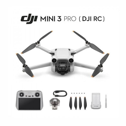 DJI Mini 3 Pro [RC 조종기 포함] 미니3 프로 (전방/후방/하향 비전센서 4K/60fps촬영 포커스트랙 249g)(세금계산서발행가능)(KHPLAZA)